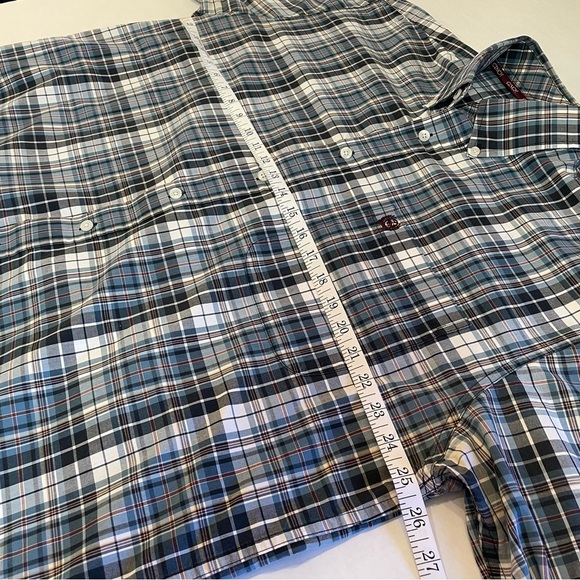 Cinch Men's Plaid Button Down Shirt Blue/Burgundy Size Large - Picture 9 of 9